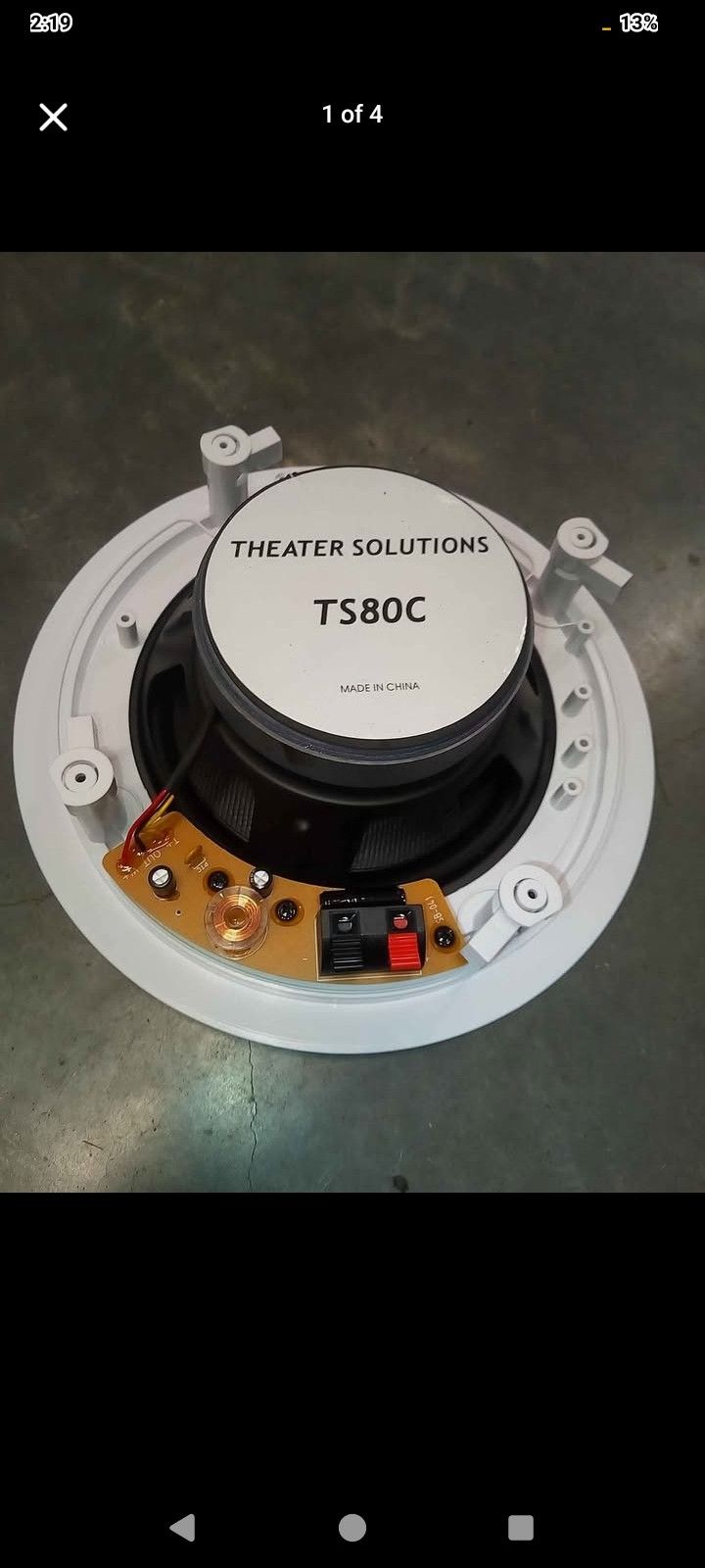 Theater Solutions TS80C in ceiling speakers