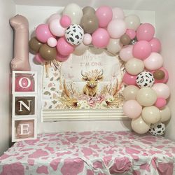 Cow Banner For One Year Old Birthday 