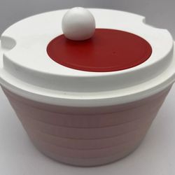 Tupperware SPIN N SAVE Salad Spinner 4.5L Green Red White 3 Piece