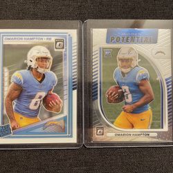 Pair Of 2025 Panini Donruss Optic Omarion Hampton Rookies