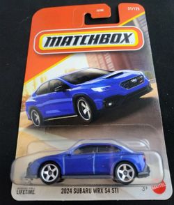 2025 Matchbox  2024 SUBARU WRX S4 STI Blue 