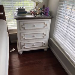 3 Drawer Bedside Table, Set Of 2, Big Size