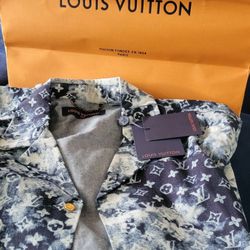 Louis Vuitton Virgil Abloh Tapestry Denim Monogram Shirt 