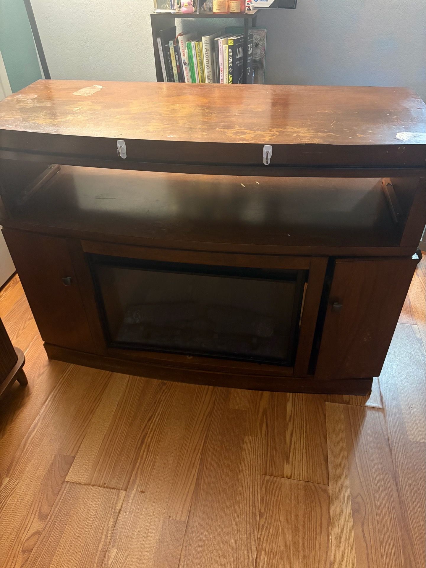 Free fireplace heater tv stand