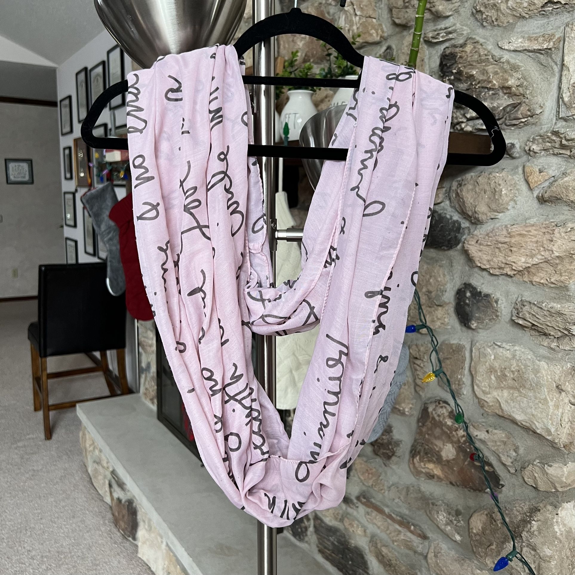Maurices Pink Graphic Scarf