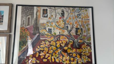 Watercolor poster painting from Dubrovnik, Croatia