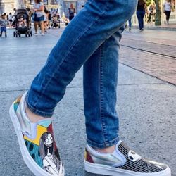 Disney The Nightmare Before Christmas Slip Ons. Size 6.