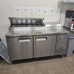 Working Table With Refrigerator 