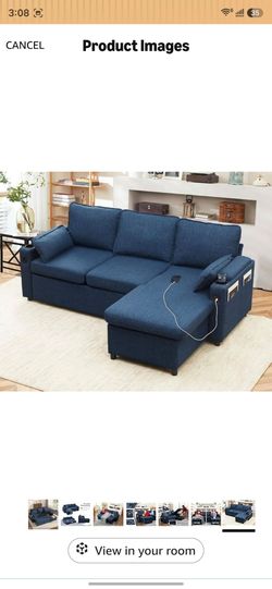 2 In 1 Sectional sleeper sofa