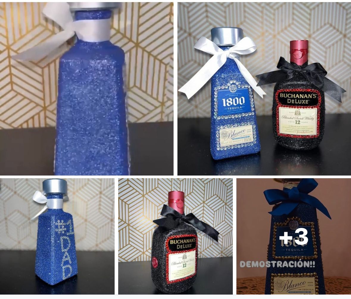 Se Venden Botellas Decoradas Un Regalo Especial Para Papá