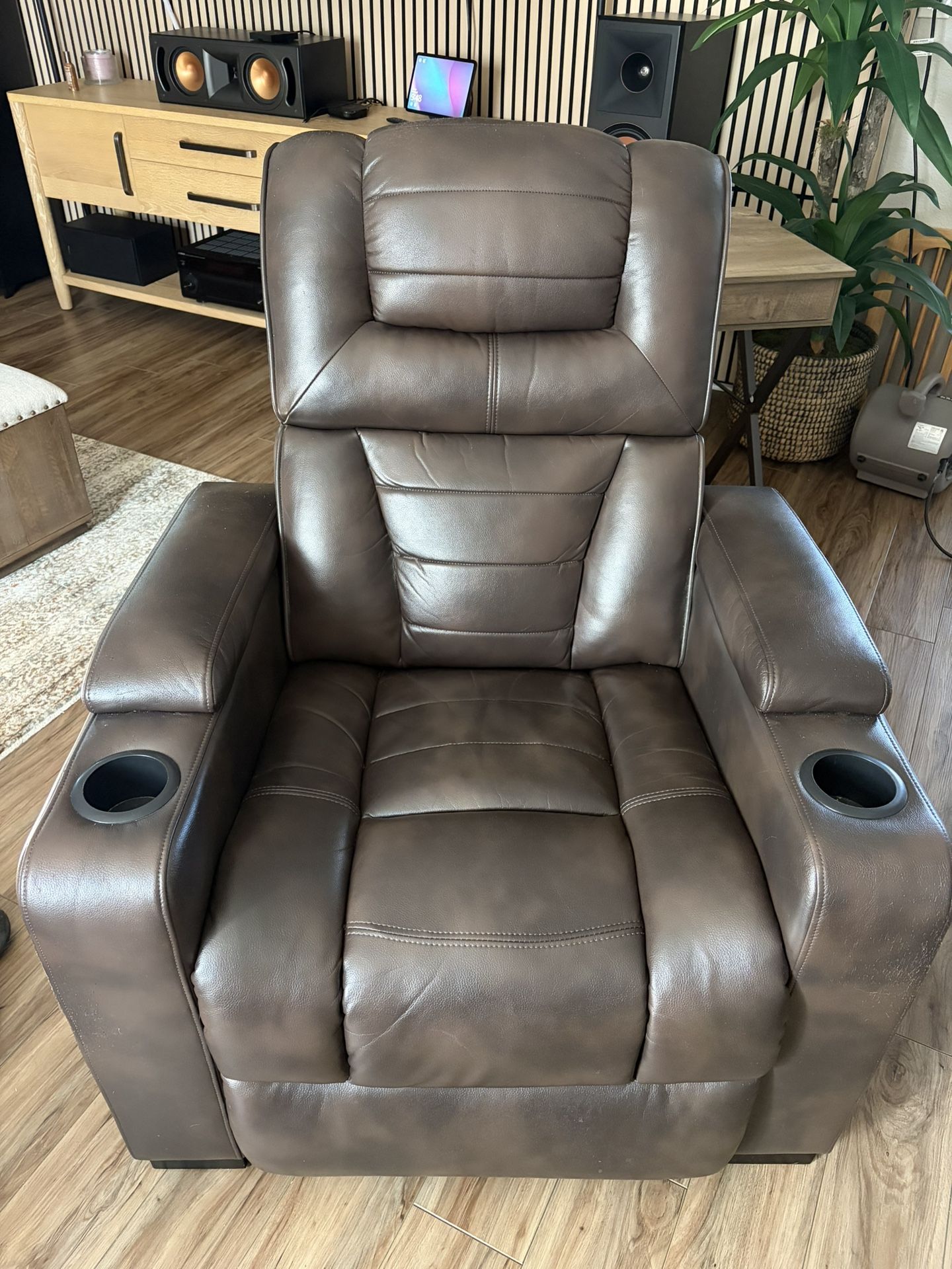 Leather Electric Recline Couch  