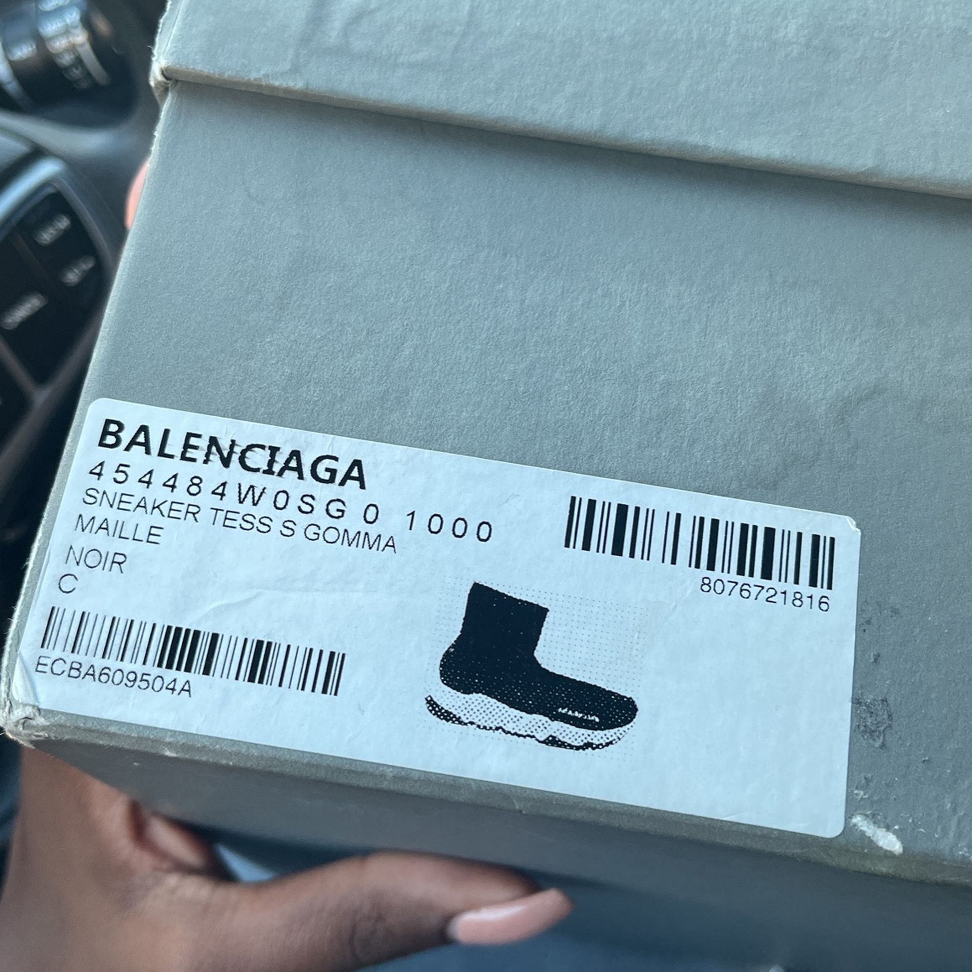 Balenciaga, size 7, black and white,