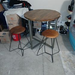 West Elm Table And Stools 