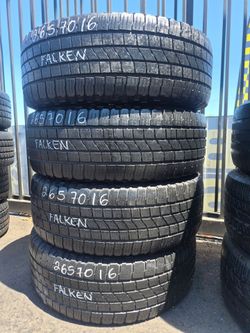 SET OF 4 USED P265/70R16 FALKEN. $260