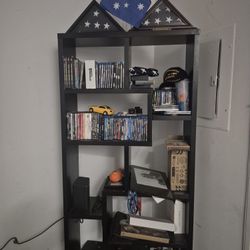 Dark brown bookcase