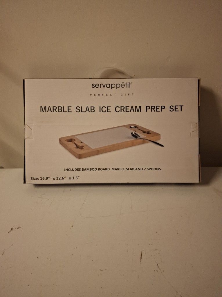New! Marble Slab Ice Cream Prep Set