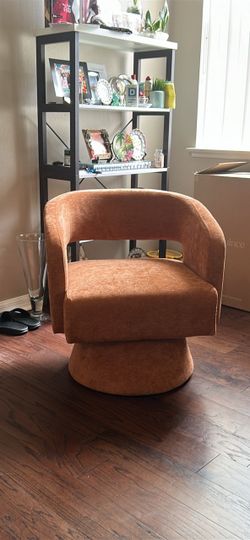 Caramel velvet swivel accent chairs