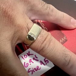 For Wedding 10K Solid Gold Ring With Natural Diamonds 💎 Stones For Wedding 6.9 Size 9.5