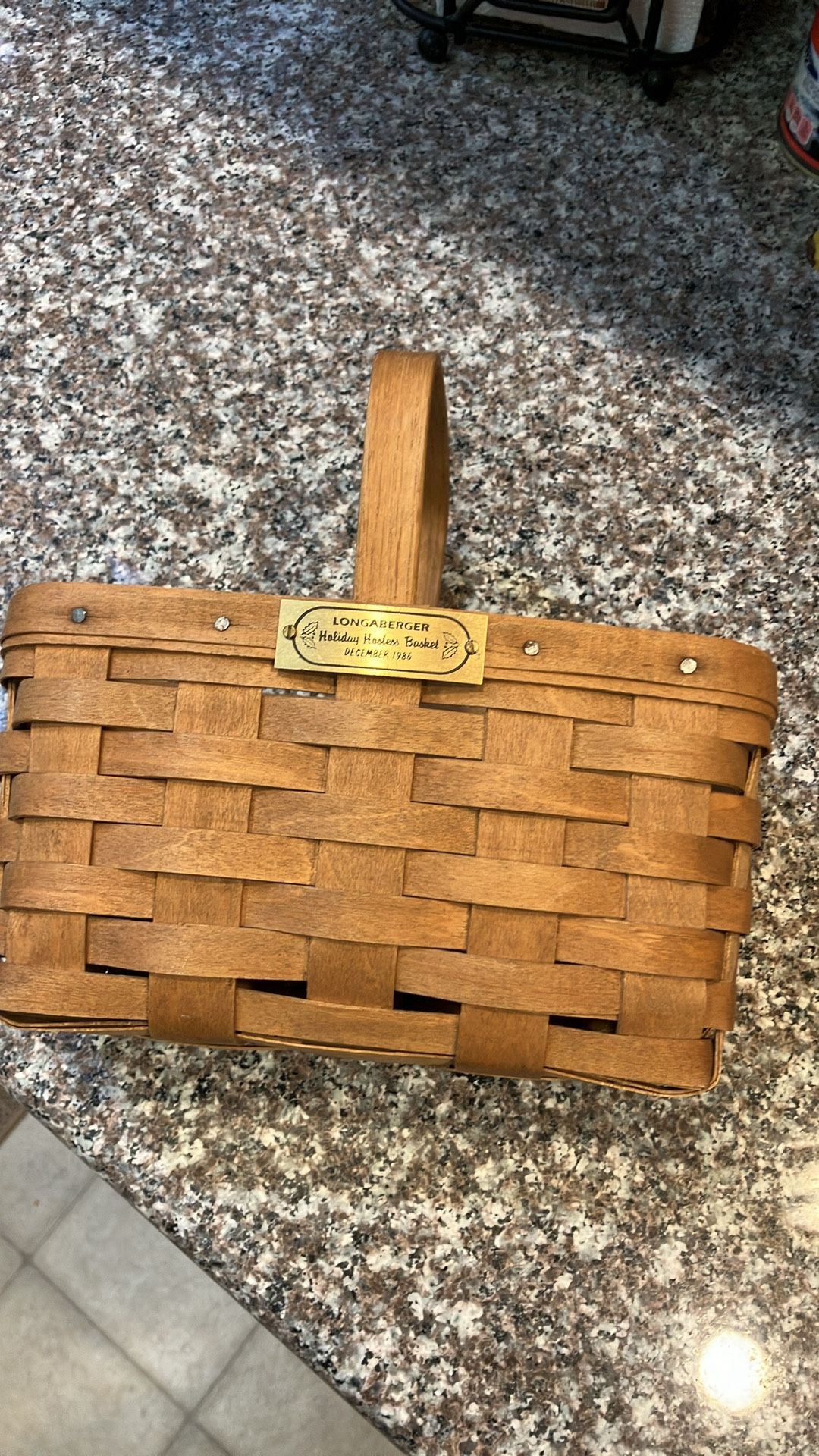 Longaberger Holiday Hostess 1986 Basket