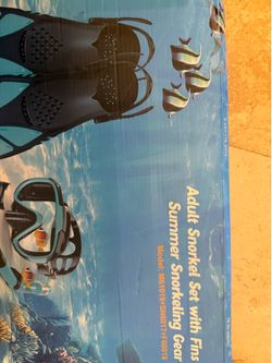 Snorkel goggles fin set