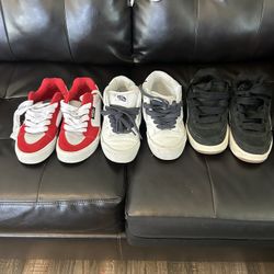 2 Pairs Of Vans 1 Pair Of Pumas Size 8 And 8.5
