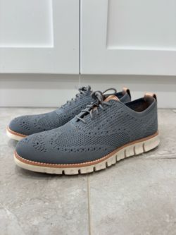 Cole Haan Men's ZEROGRAND Stitchlite Wingtip Oxford - Ironstone Knit/Ivory