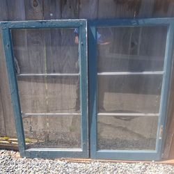 Leaded Glass Window 48x45 Wood Casement