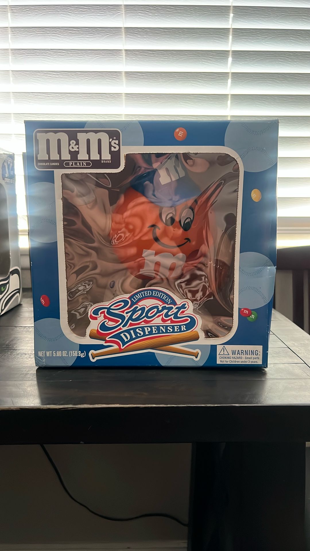 M&M's Limited Edition Sports Dispenser In Original Box NEW - Orange
