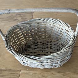 Basket with Handle, Sturdy,7”X10”X9” to top of handle.