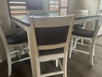 Dinning table grey and white