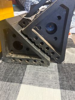 Black Rubber Wheel Chocks Set of 2
