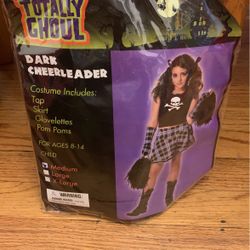 Halloween Costume Dark Cheerleader Child Size Medium