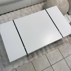 White glass coffee table