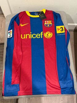 LIONEL MESSI FC Barcelona Nike Long Sleeve Home Jersey