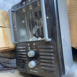 Comfort Zone Compact Electric Utility Space Heater Personal Fan Black CZ798