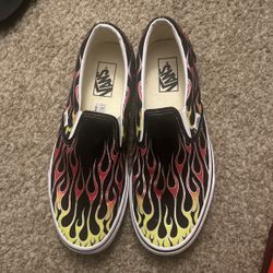 Flaming Black Vans