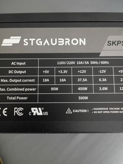 STGAubron 500W PC Power Supply