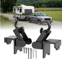 Youyikoo Heavy Duty Weight Distribution Hitch Hookup Brackets, Replacement Hitch Bracket With Black Powder Coating, Compatible With Most Trailers RVs 