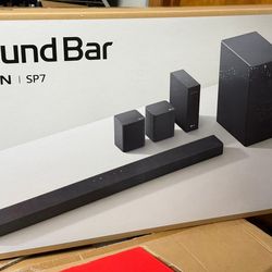 LG SP7R 7.1 Channel High Res Audio Sound Bar with Rear Speaker Kit