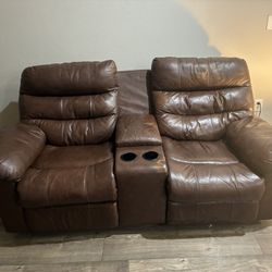 Brown Recliner Sectional