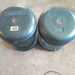 2 Ivanko 40 Lb Dumbells