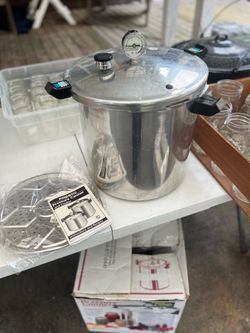 Pressure canner, canning jars, and canning supplies – downsizing!