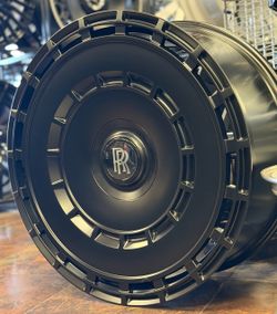 24" Satin Black Wheels Tires BMW X7 Rolls Royce Ghost Cullinan Spectre GLE New