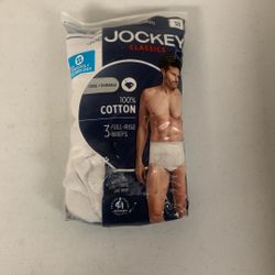 Jockey Men’s Classics Underwear Briefs. Sz 38. 3 Pack. White. Ez