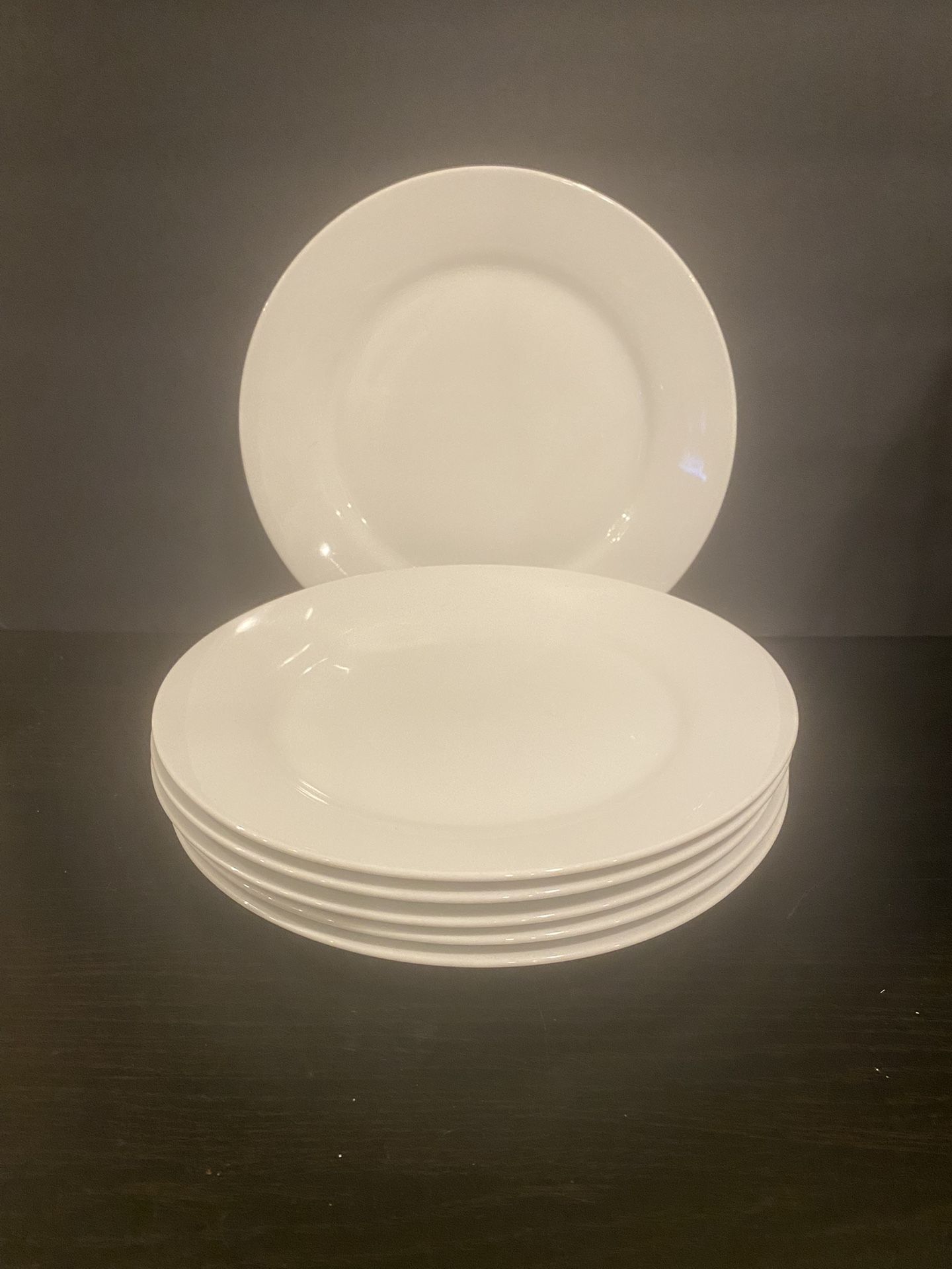 Crate & Barrel 6 Piece Of White Plates 8.25” In Diameter Made In Indonesia