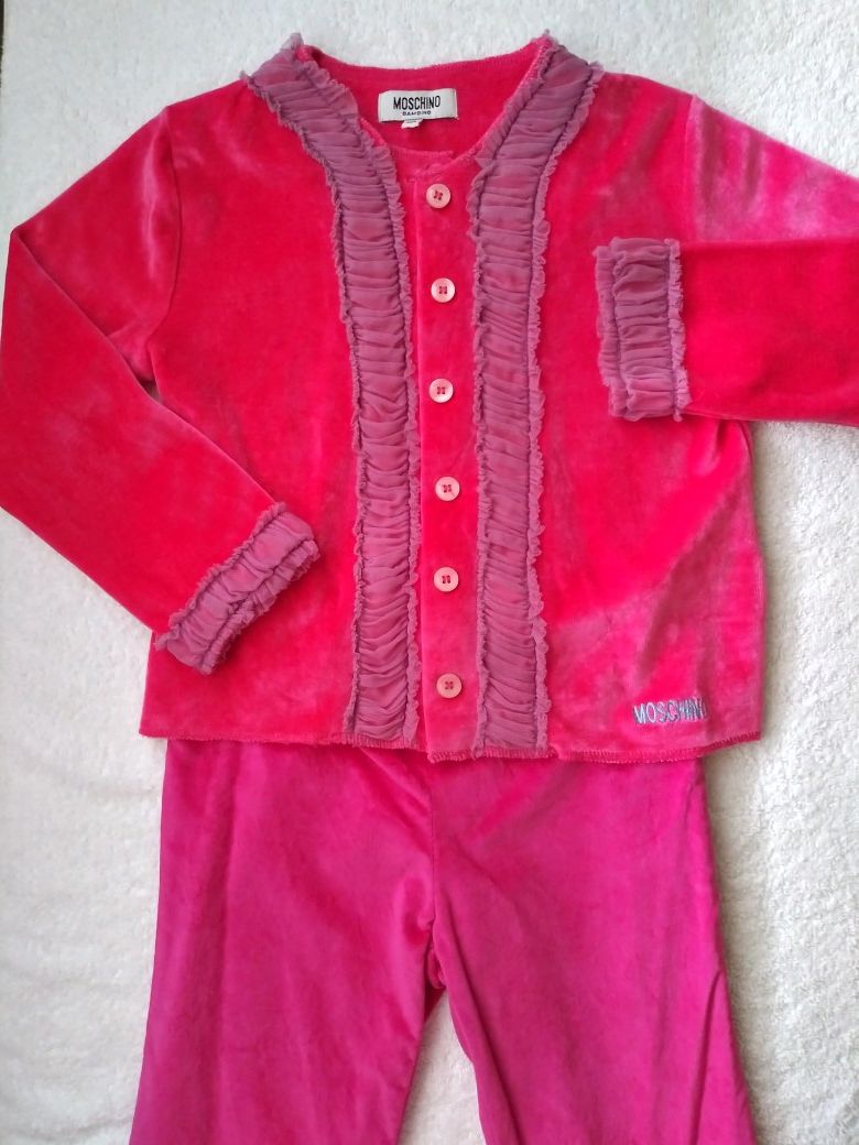 Moschino Luxury Fashion Velvet Set yrs MADE IN ITALY 🇮🇹