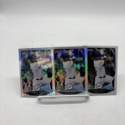 2013 Bowman Chrome Yasiel Puig Rookie Los Angeles Dodgers Silver Refractor Lot