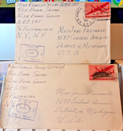 WWII Bomb Squad 1945 Mail US Army 12th bomb group Unit