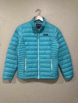 Patagonia Down Sweater Puffer Jacket Insulated Blue Womens Size S Small