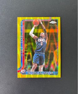 2025-26 Topps Chrome Update Shai Gilgeous-Alexander Yellow RayWave /275 OKC